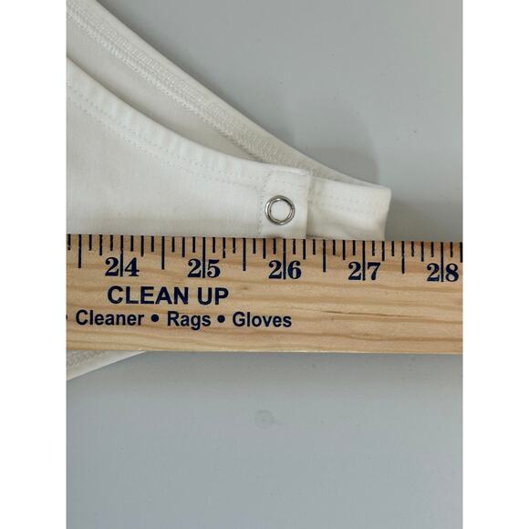 Banana Republic White Halter Bodysuit Sleeveless Stretch Casual Layering XS - Picture 8 of 9